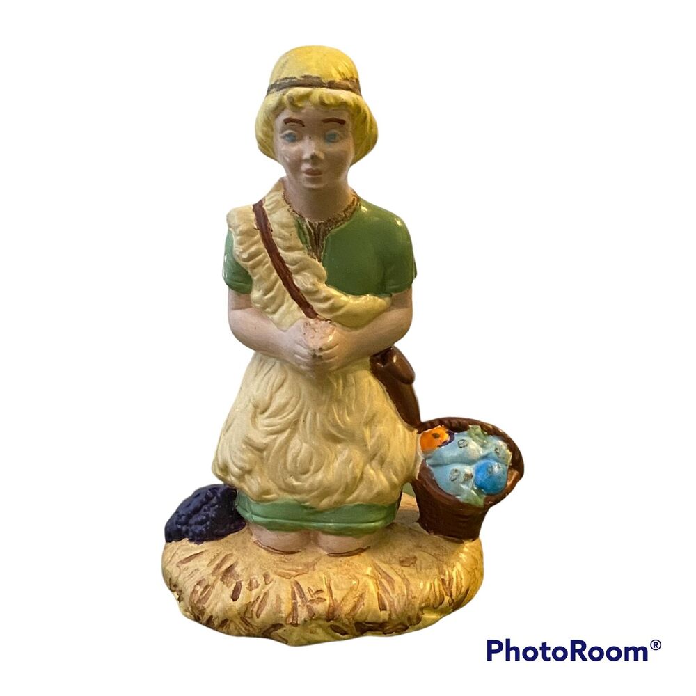 Vtg Holland Mold Ceramic Kneeling Shepherd Boy Nativity 1965 Hand Painted